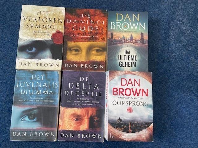 6X Dan Brown in  één koop, Ophalen of Verzenden, Zo goed als nieuw, Dan Brown, Nederland