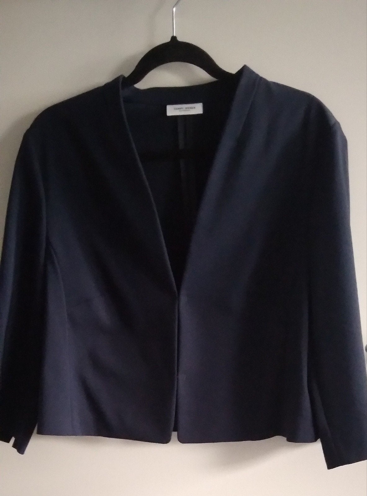 Donkerblauw kort jasje van Gerry Weber, maat 46, Blauw, Maat 46/48 (XL) of groter, Ophalen of Verzenden, Zo goed als nieuw