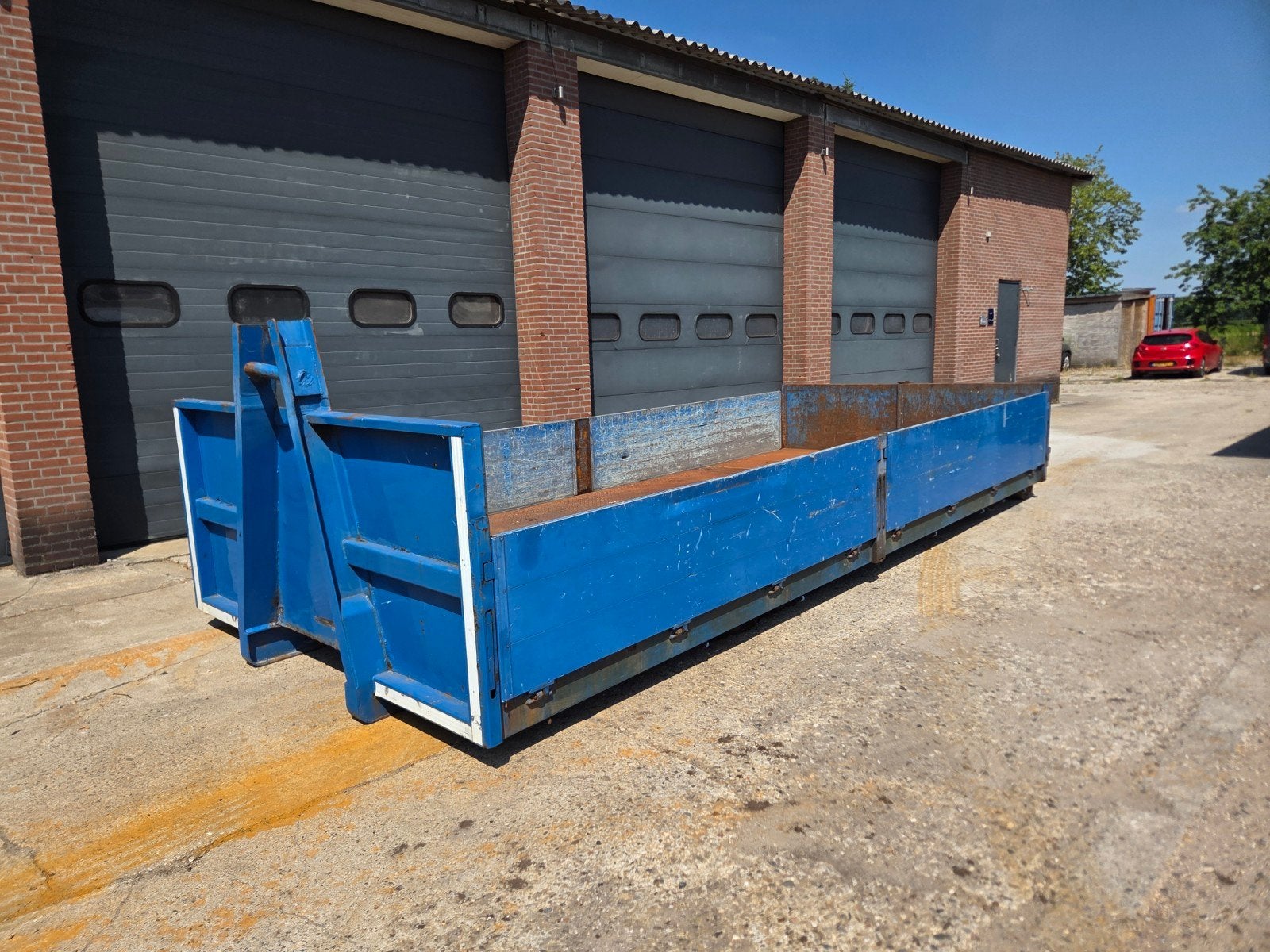Afzetbak container flatrack openlaadbak met bredden, Ophalen of Verzenden