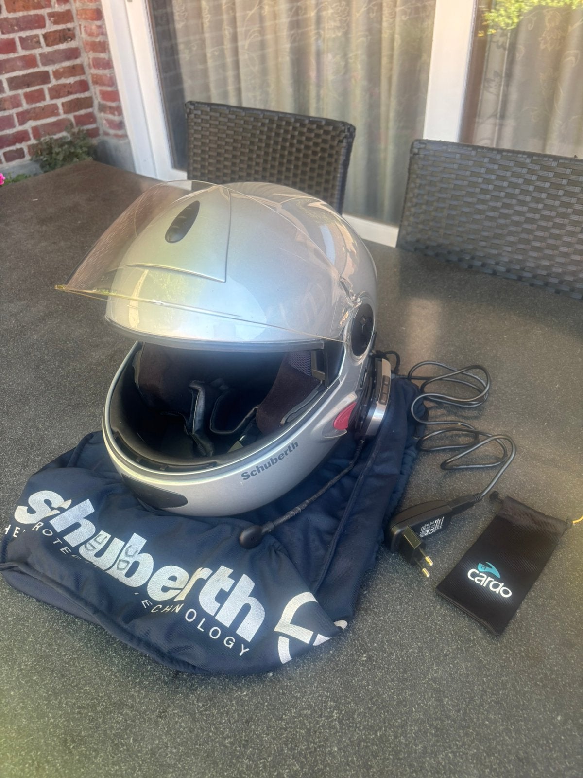 Dames motorhelm zilverkleur merk schuberth, Overige merken, M, Verzenden, Integraalhelm
