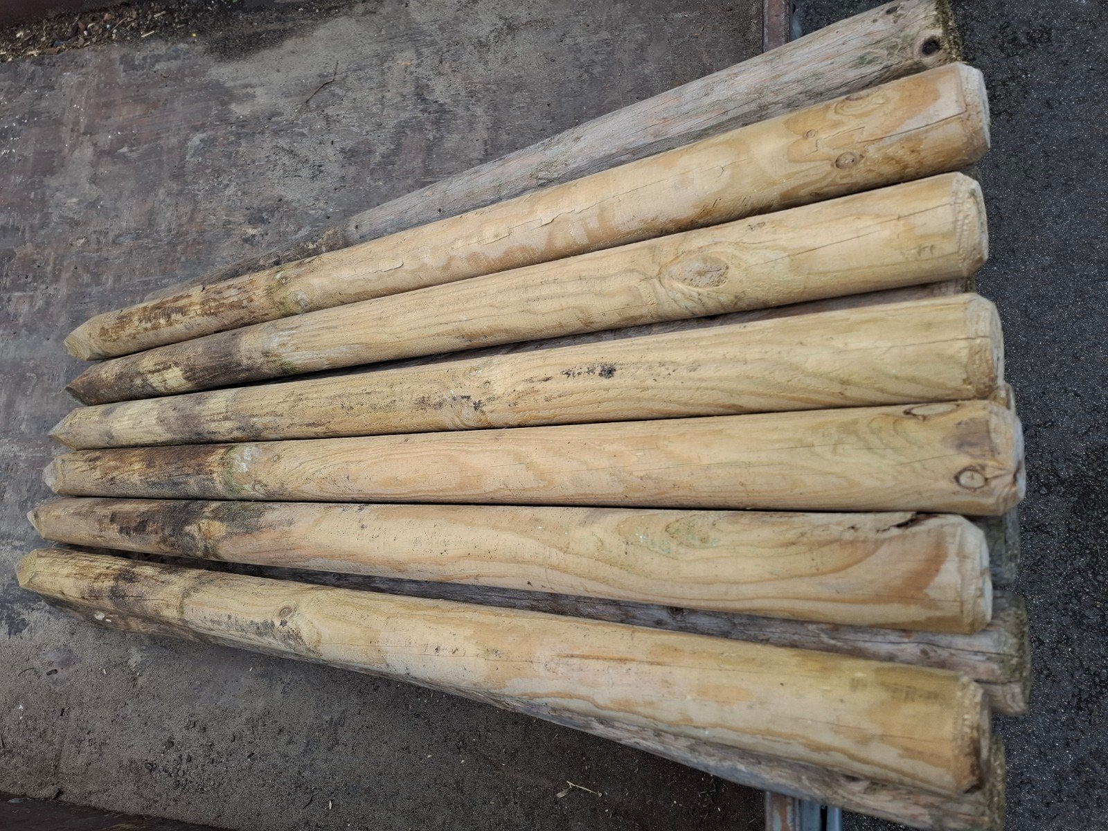Houten paaltjes, Tuin en Terras, Palen, Balken en Planken, Ophalen, Zo goed als nieuw, Minder dan 180 cm, Palen