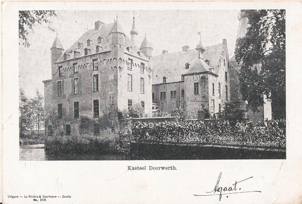 Doorwerth Kasteel Doorwerth 1903, Ophalen of Verzenden, Voor 1920, Gelopen, Gelderland