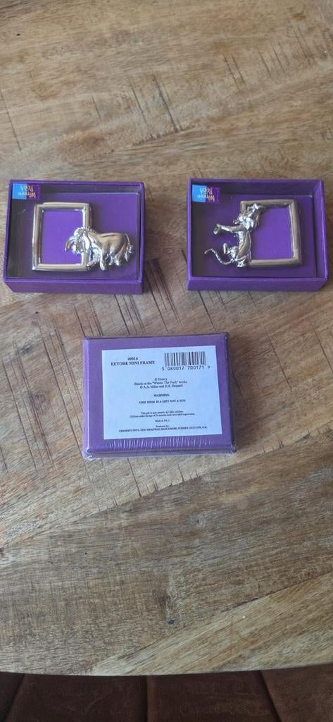 Winnie de Poeh Mini Fotolijstjes - Eeyore & Tigger, Ophalen, Minder dan 50 cm, Metaal of Aluminium, Nieuw