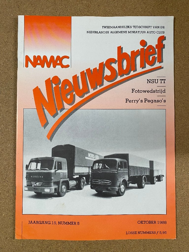NAMAC Nieuwsbrief 5 1988, Verzenden, Gelezen, Sport en Vrije tijd