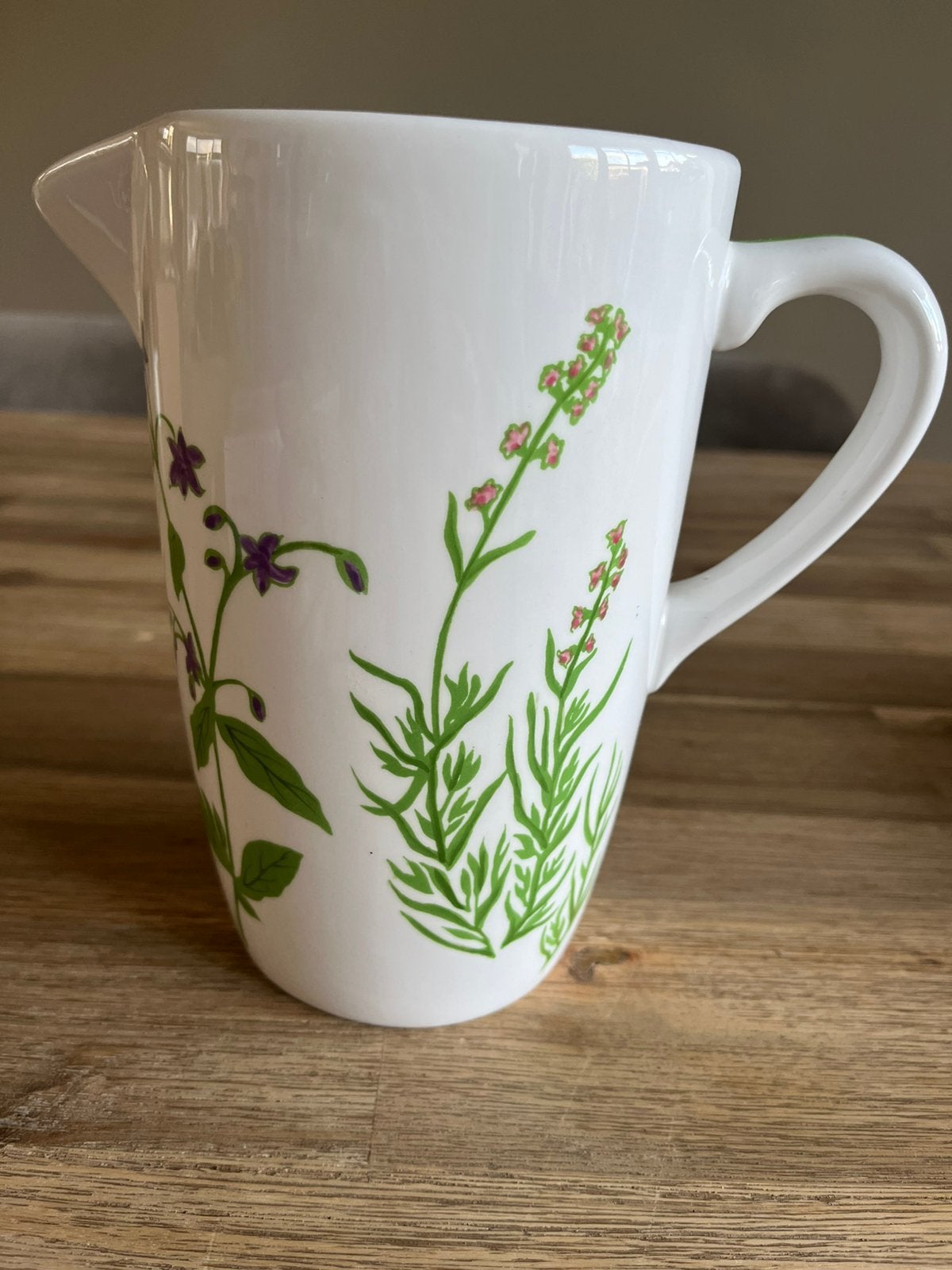 Grote kan/ vaas decoratief bloemen, Huis en Inrichting, Keuken | Servies, Ophalen of Verzenden, Overige stijlen, Kan