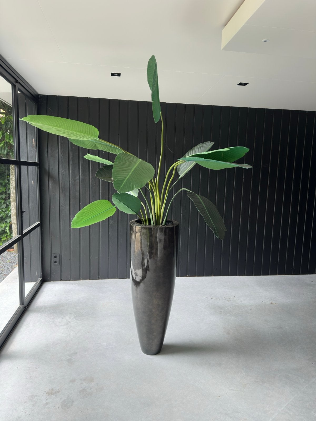 Luxe Luxe DV Design Vaas met Kunst Strelitzia-Hotel Chique, Ophalen of Verzenden, Gebruikt, Groen, 75 cm of meer