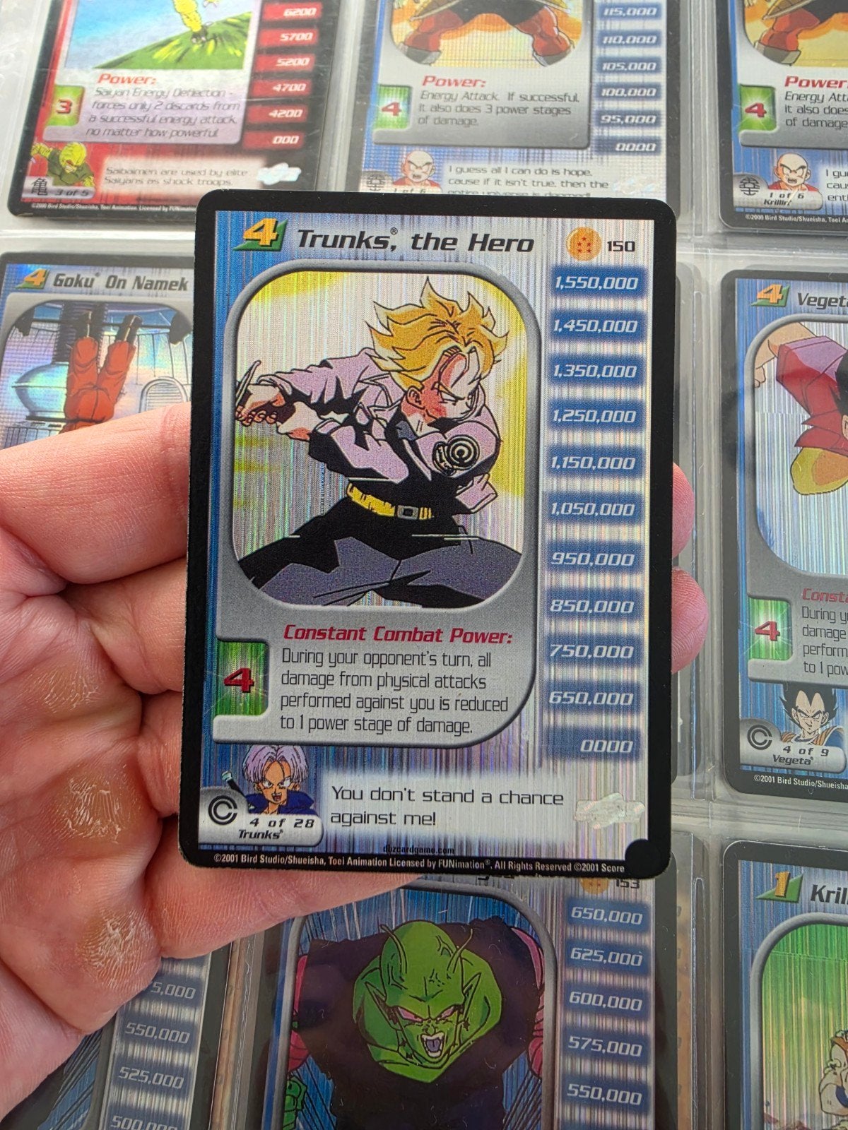 Dragonball Z Score Kaarten Trunks the Hero unlimited foil, Verzenden, Zo goed als nieuw, Meerdere kaarten, Foil