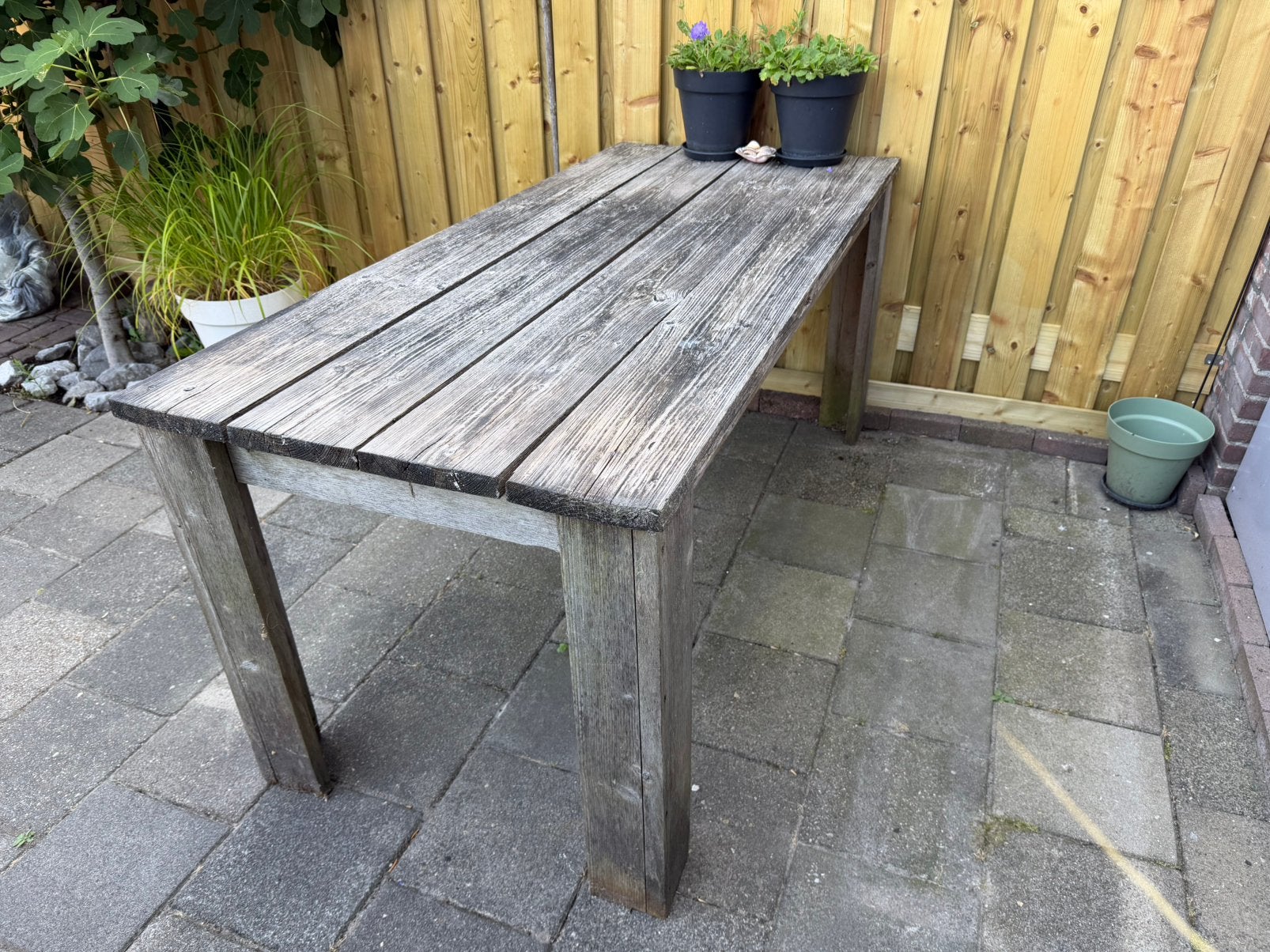 Tuintafel 180x80x80cm, Ophalen, Zo goed als nieuw, Rechthoekig, Hout