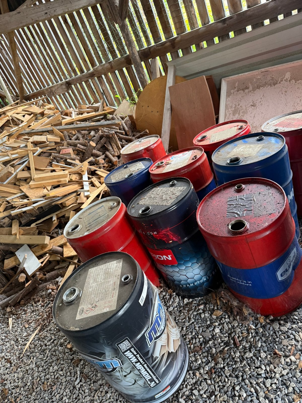 Vuurton | Vuurkorf | Olievat 60L decoratie, Tuin en Terras, Vuurkorven, Ophalen, Gebruikt, Vuurton