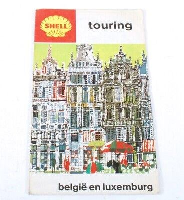 landkaart shell touring België - Luxemburg - 1964, Boeken, Atlassen en Landkaarten, Ophalen of Verzenden, België of Luxemburg