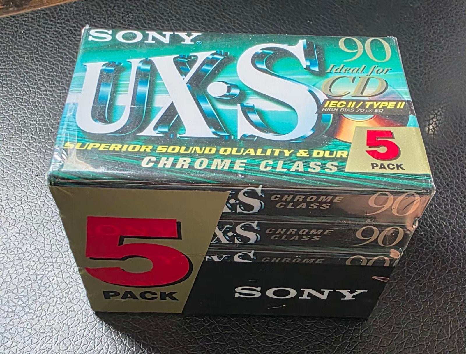 Sony UX-S 90 Chrome Class Cassettebandjes - 5-pack, 2 t/m 25 bandjes, Overige genres, Ophalen of Verzenden, Nieuw in verpakking