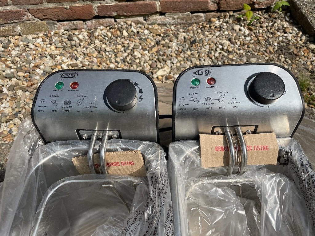 Dubbele Frituurpan quigg, 2 tot 3 liter, Ophalen of Verzenden, Nieuw, Duo-friteuse