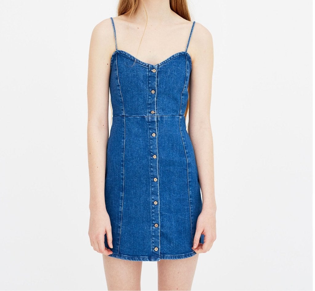 Denim dress (PULL & BEAR), Kleding | Dames, Blauw, Nieuw, Ophalen of Verzenden, Boven de knie