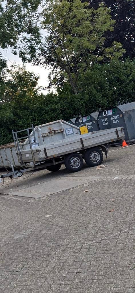 Aanhanger 3 meter - Dubbelasser, Ophalen of Verzenden, Gebruikt