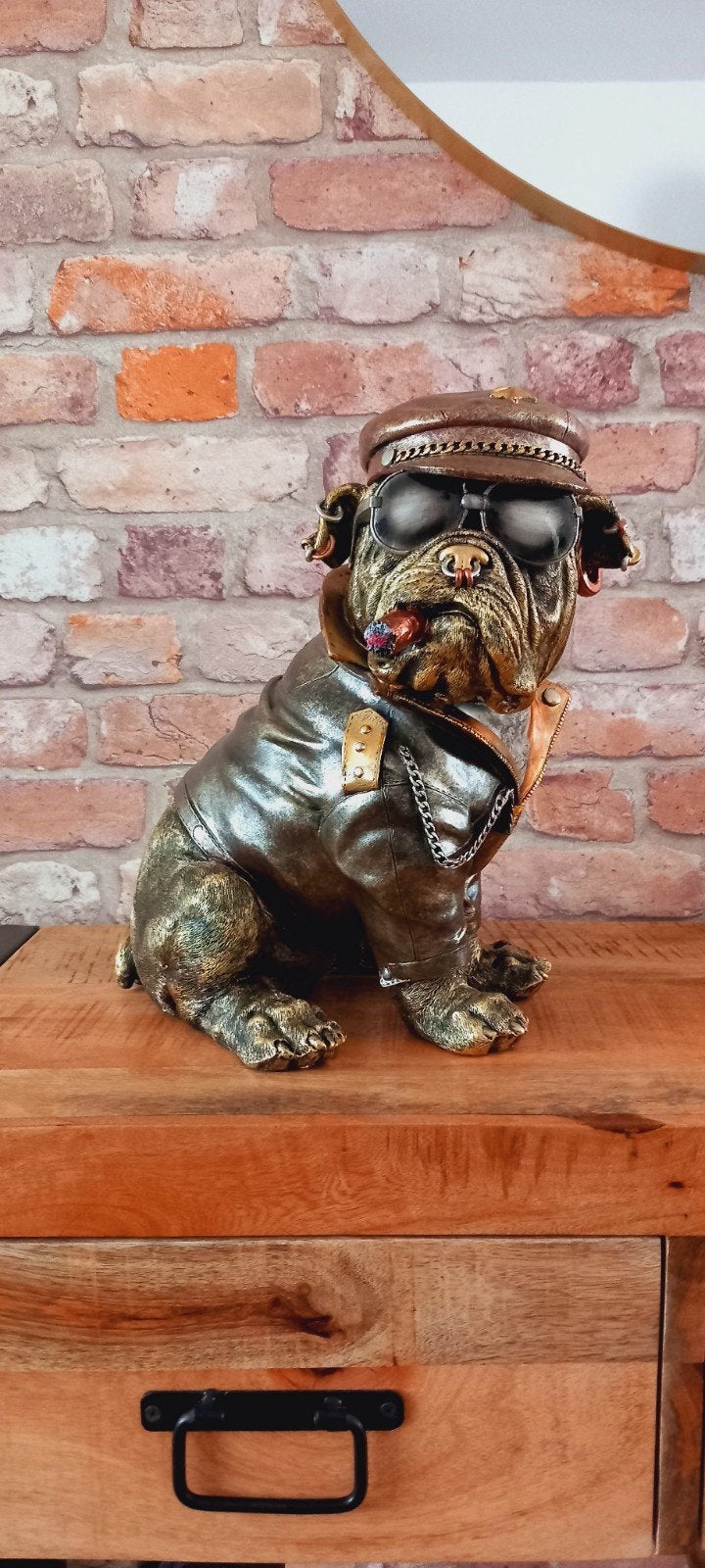 Grote 33cm Bulldog met een Cigaar Beeld♥️SALE VERKOOP♥️, Ophalen of Verzenden, Nieuw, Dier