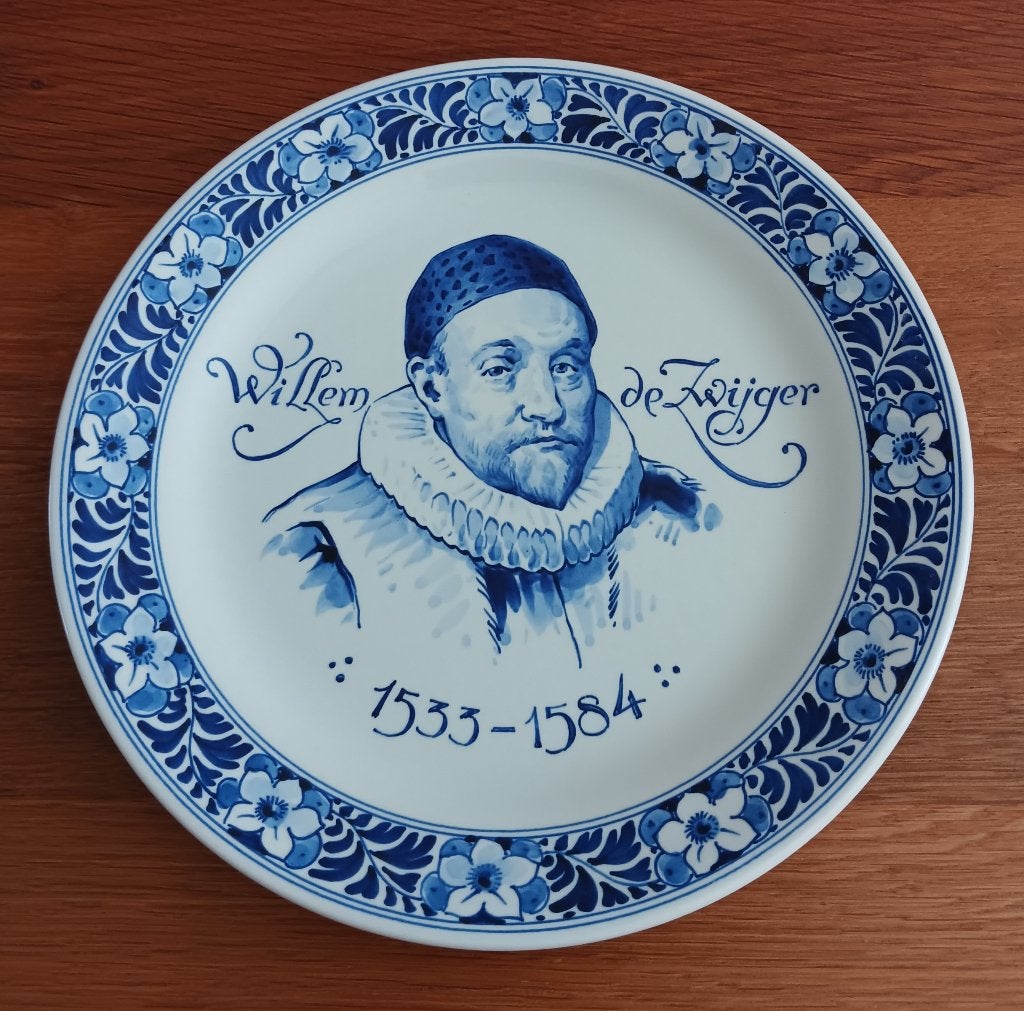Delft Porceleyne Fles - wandbord Willem de Zwijger / Oranje, Verzenden