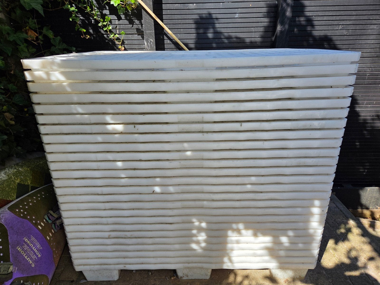 Witte kunststof pallets (25 stuks), Gebruikt, 100 cm of meer, 60 cm of meer, Overige typen