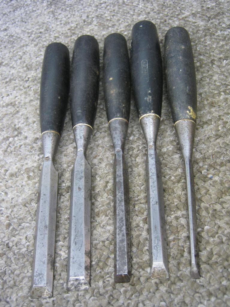 Beitels. Set 5 stuks. Stanley, Verzenden, Gebruikt, Gereedschap of Toebehoren