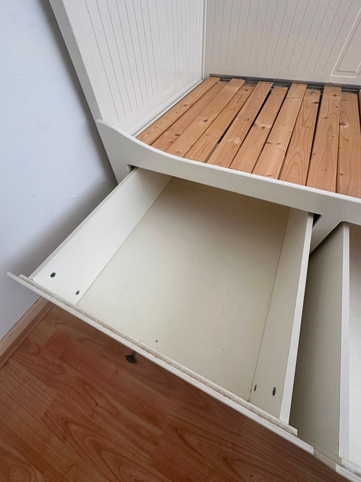 2 persoon bed IKEA, Ophalen, 90 cm, Eenpersoons, Wit