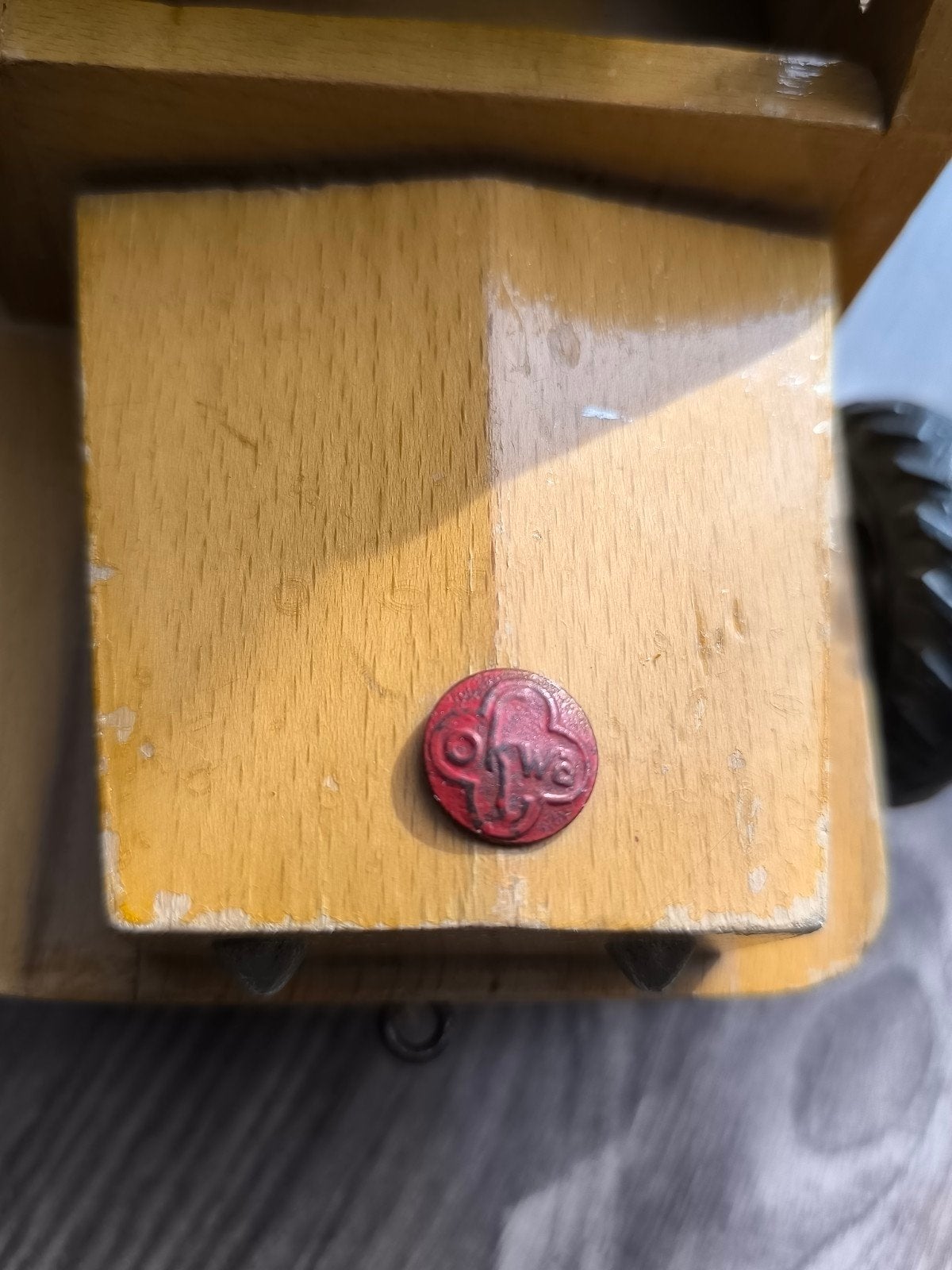 Vintage houten takelwagen speelgoed. jaren 50/60., Ophalen of Verzenden, Gebruikt