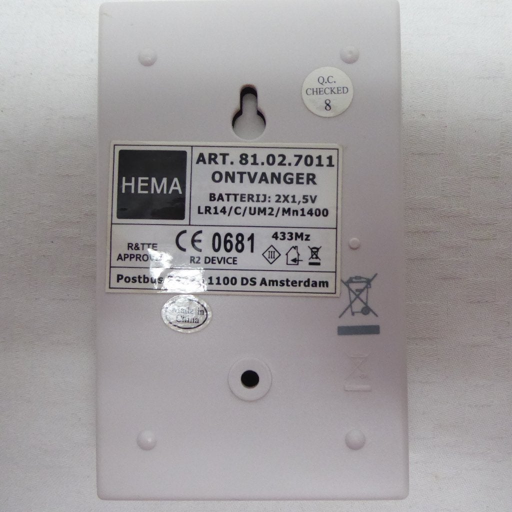 Hema | ontvanger | artikelnummer 81.02.7011 | i.z.g.s., Ophalen of Verzenden, Zo goed als nieuw