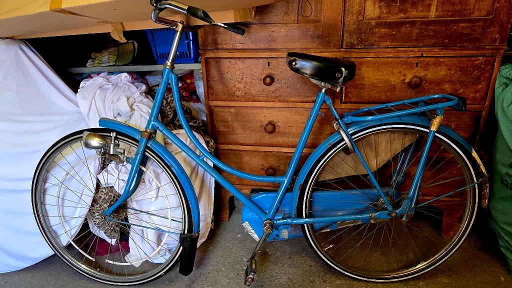 Oma fiets, Ophalen, Gebruikt, Terugtraprem