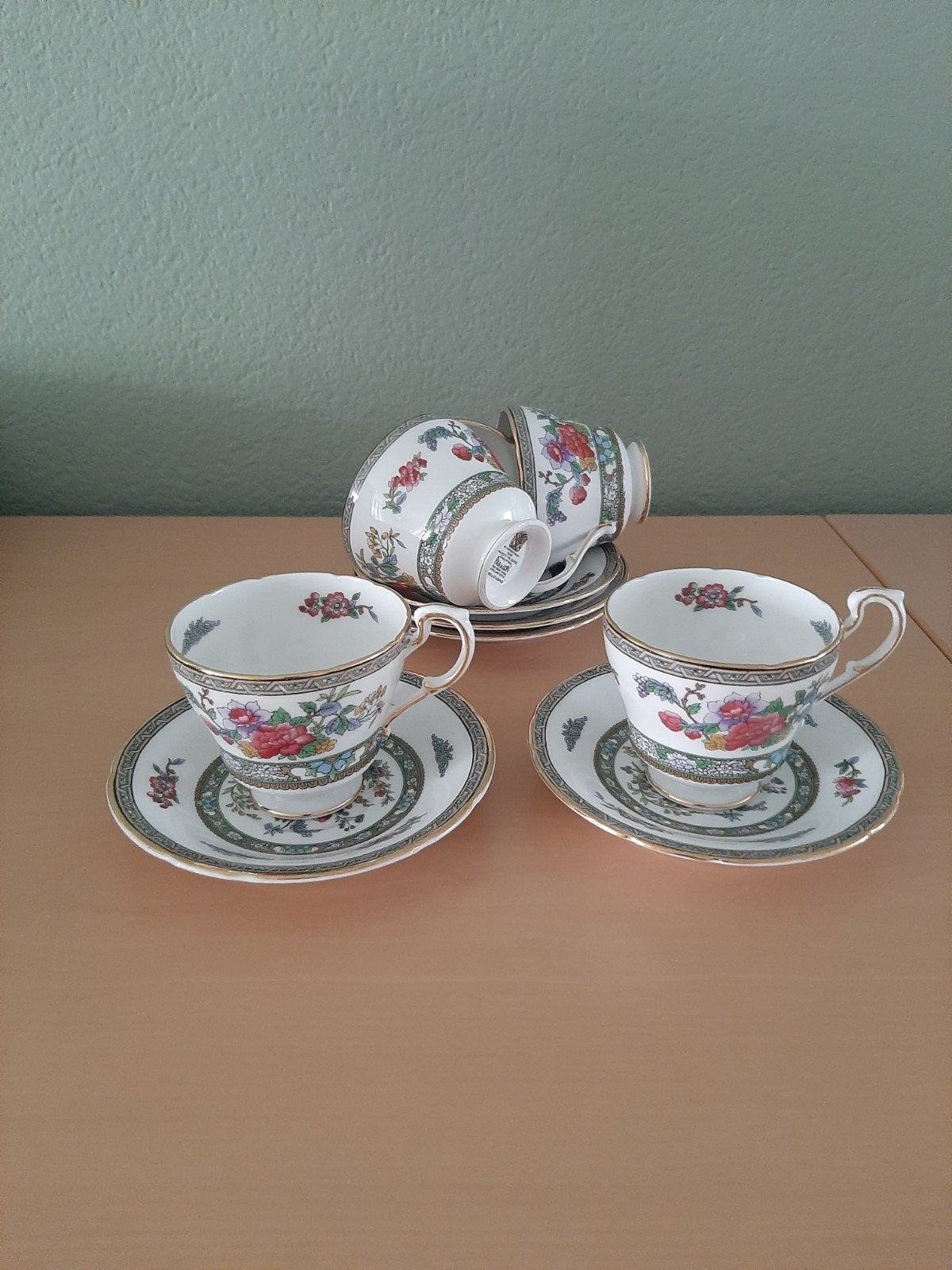 5 kop&schotels china bone, Antiek en Kunst, Ophalen of Verzenden
