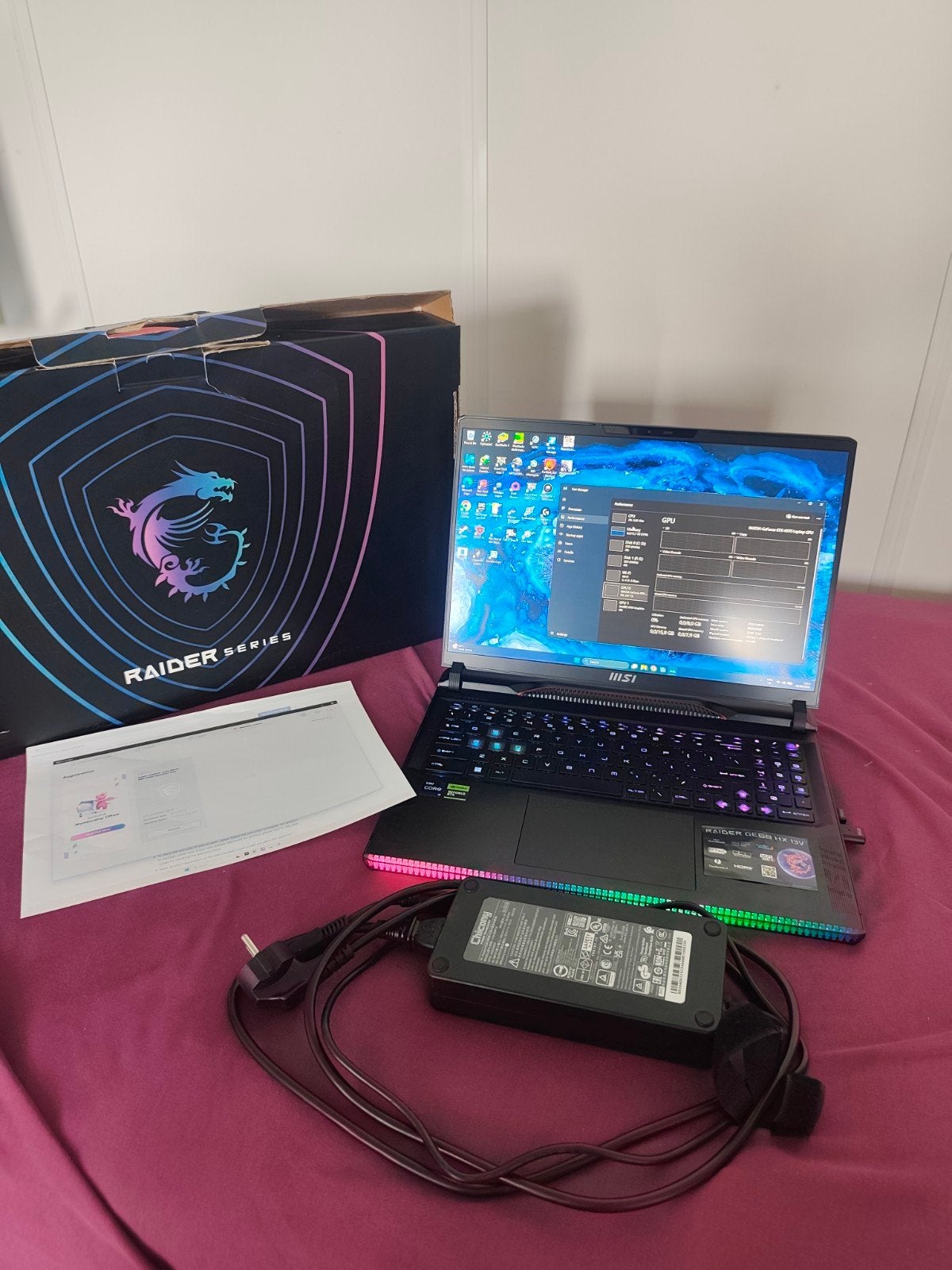 MSI Raider Gaming Laptop rtx 4070-i9 13980HX, Qwerty, 2 TB SSD, Ophalen of Verzenden, Zo goed als nieuw