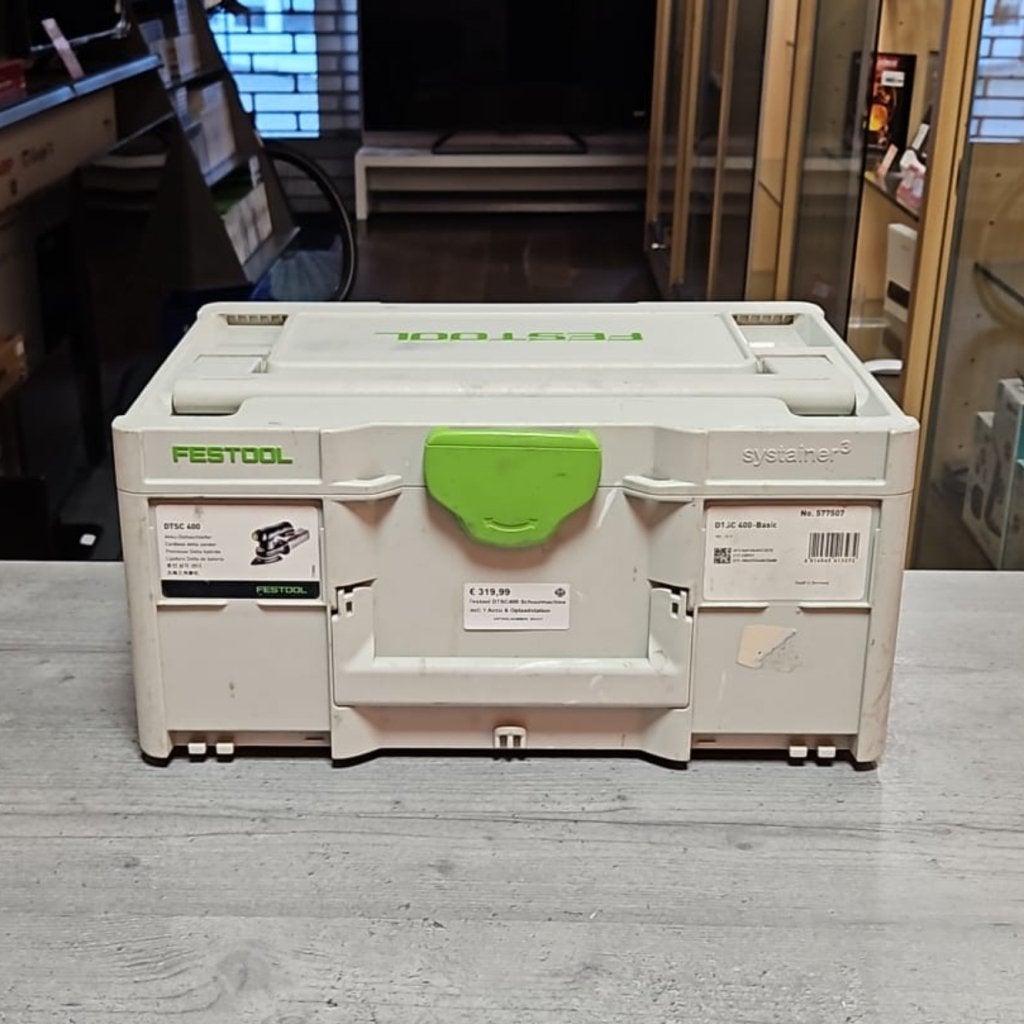 Festool DTSC400 Schuurmachine Incl: 2 Accu & Oplaadstation, Festool, Gebruikt, Support@festool.com, Festool GmbH, WertstraÃŸe 20, 
73240 Wendlingen
Germany