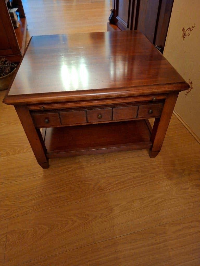 Kersenhouten salontafel  70 x 70 cm, Ophalen, 50 – 75, 50 tot 100 cm, Klassiek