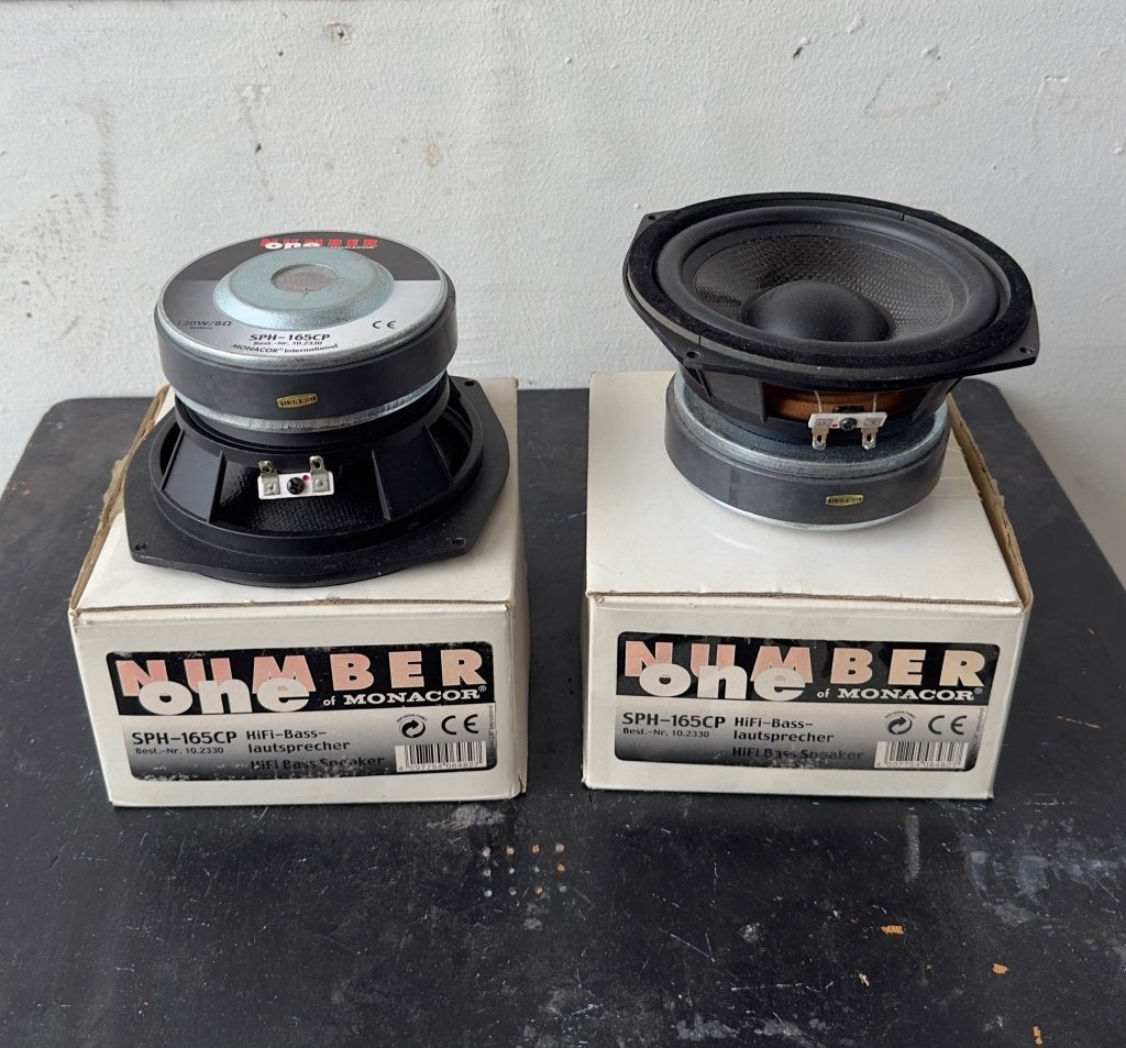 Monacor SPH-165CP 6.5 inch Subwoofer (Set van twee), Overige merken, Subwoofer, Nieuw, Ophalen of Verzenden