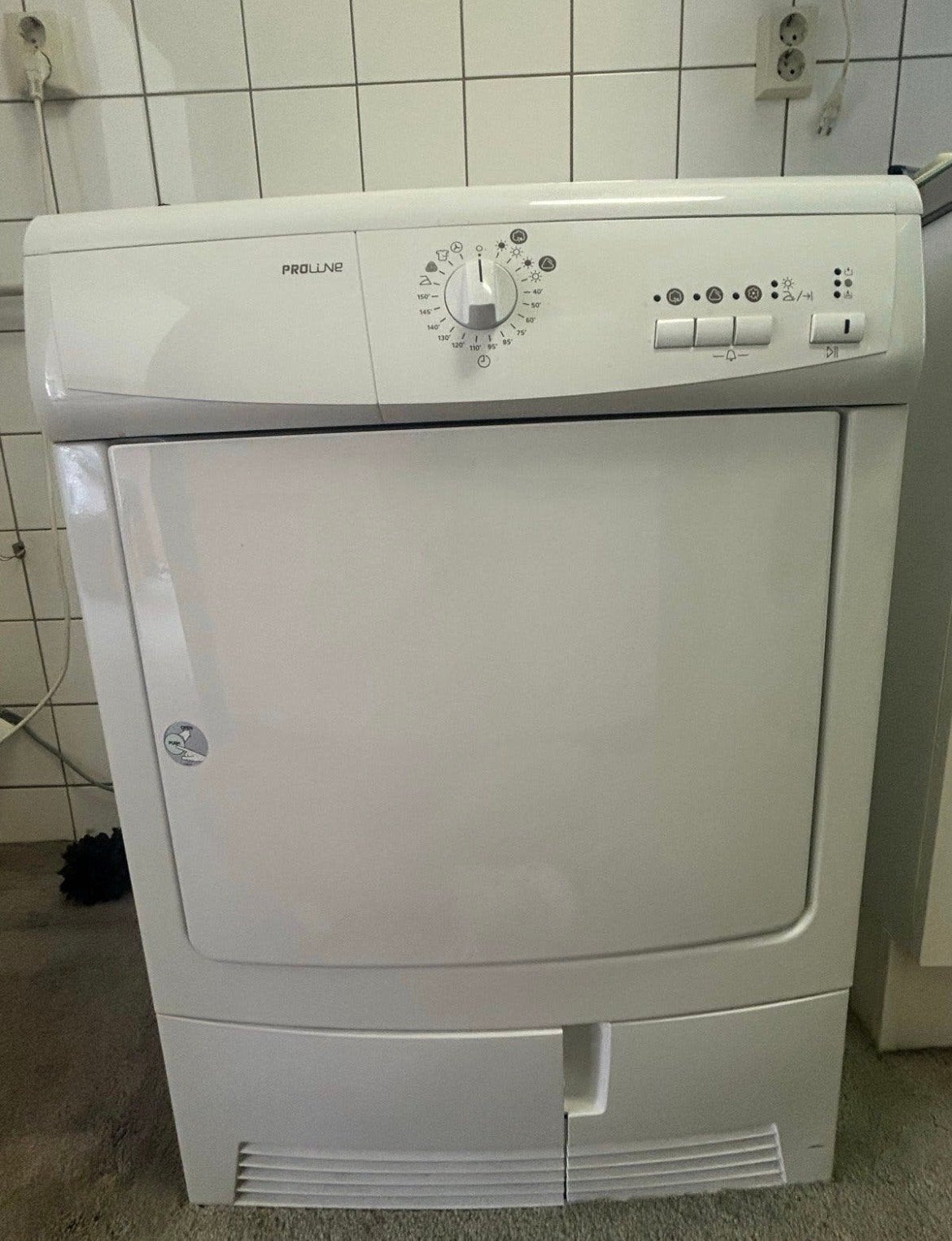 MOET WEG - Proline CDEP70-E Condensdroger, Ophalen, 6 tot 8 kg, Zo goed als nieuw, Voorlader