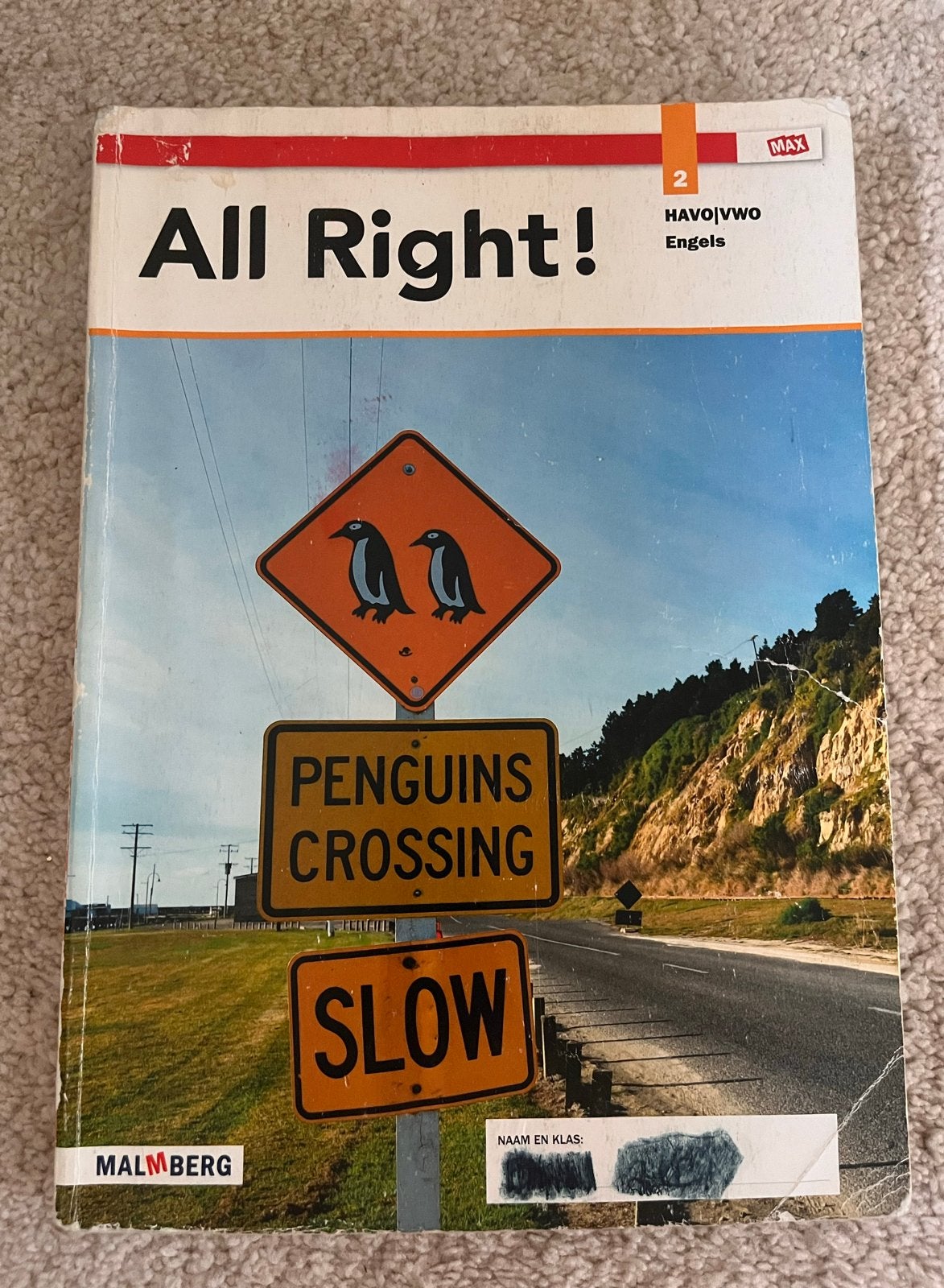 All Right! 2 HAVO Engels Lesboek Malmberg, Boeken, Ophalen of Verzenden, Gelezen, HAVO, Engels