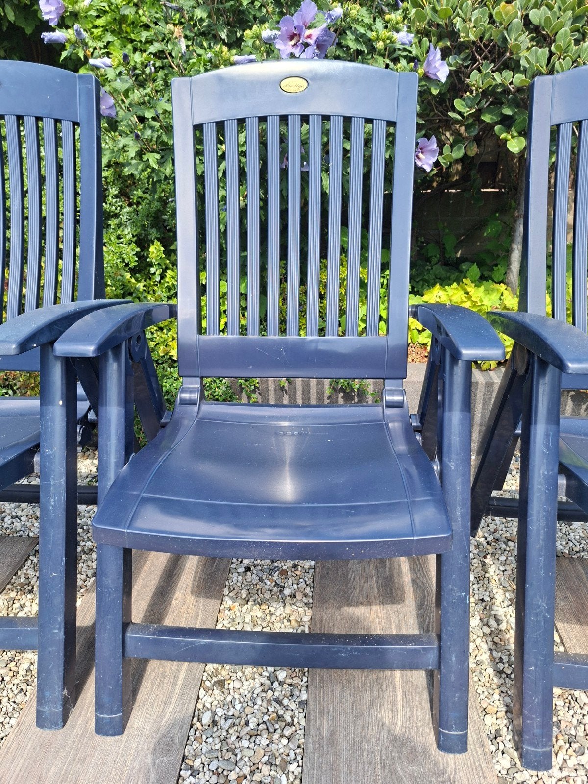4 hartman prestige tuinstoelen, Ophalen, Zo goed als nieuw, Kunststof, Verstelbaar
