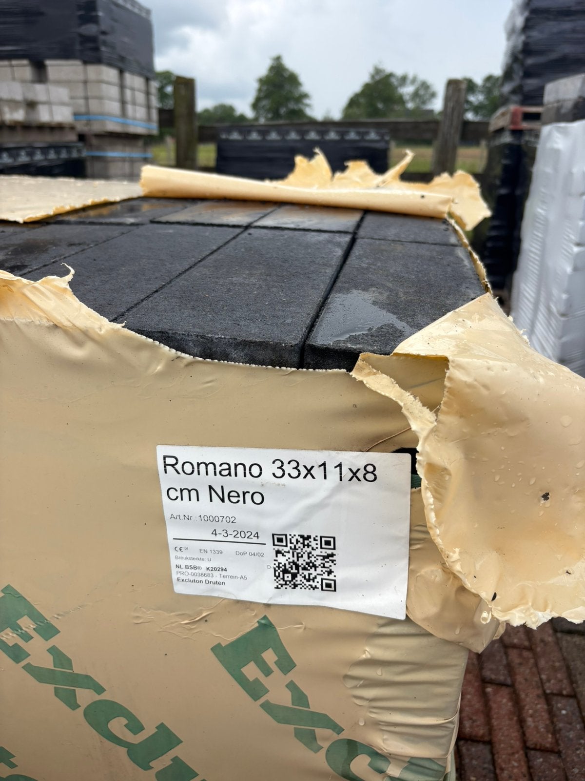 Romano 33x11x8cm Nero, Tuin en Terras, Ophalen, Klinkers, Nieuw, 5 tot 10 m²