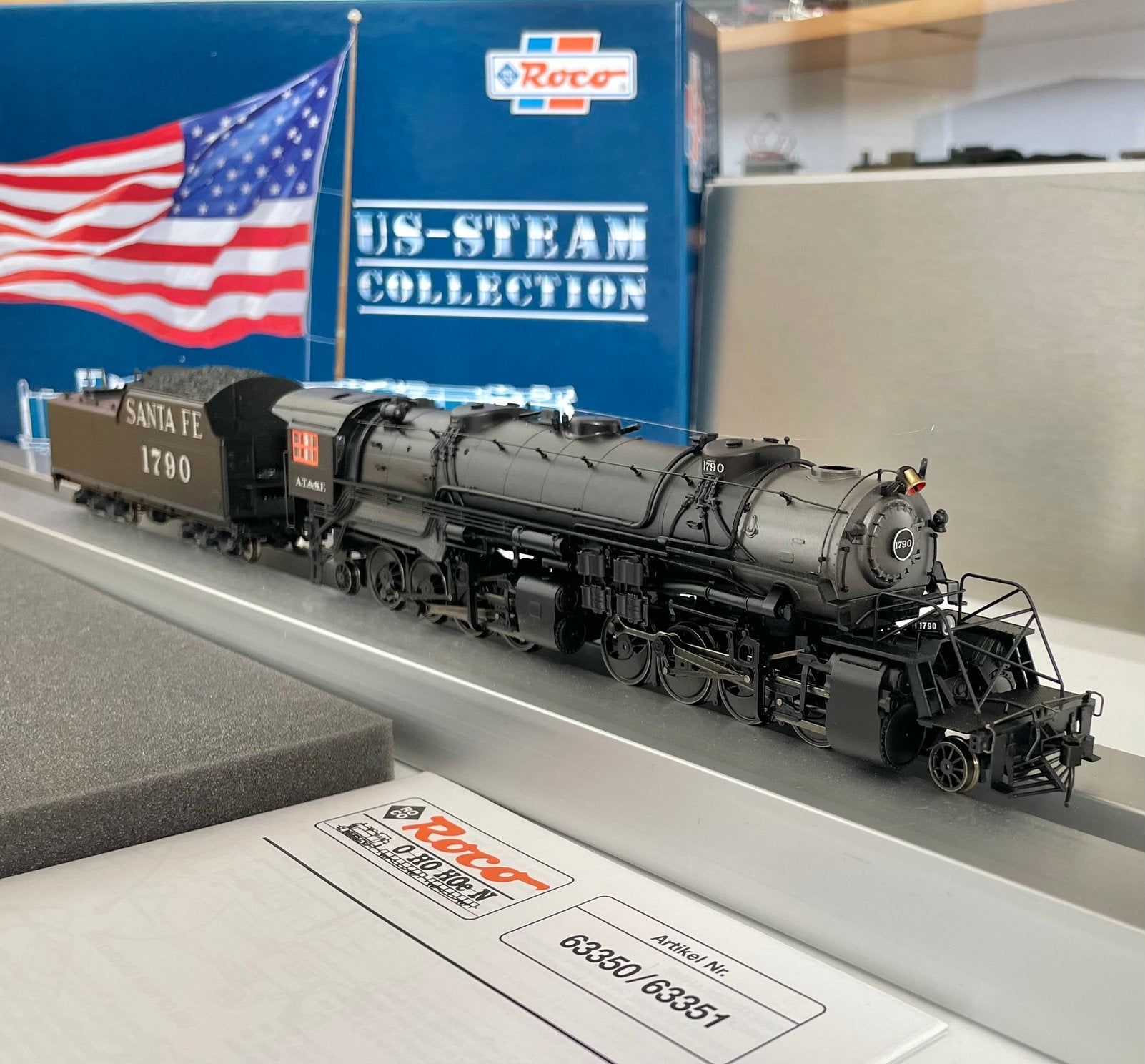 Roco HO stoomloc USA 63351 Santa Fe 1790, -, -, Ophalen of Verzenden, Zo goed als nieuw