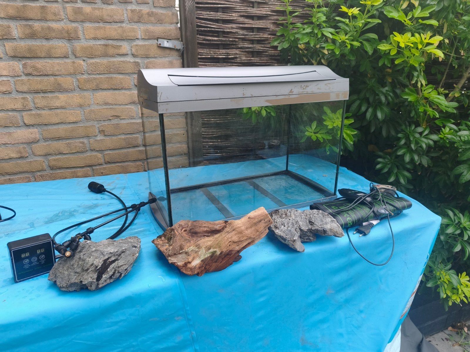terrarium met toebehoren en extras voor beginners, Ophalen, Gebruikt, Terrarium of Paludarium
