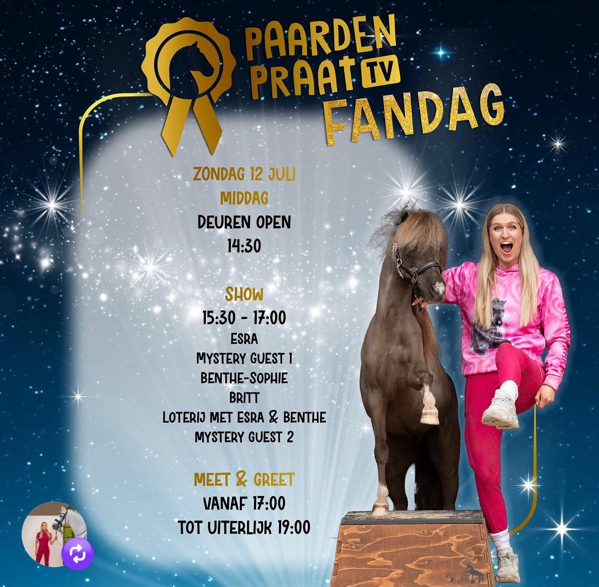 Paardenpraattv Fandag 4 tickets, Eén persoon