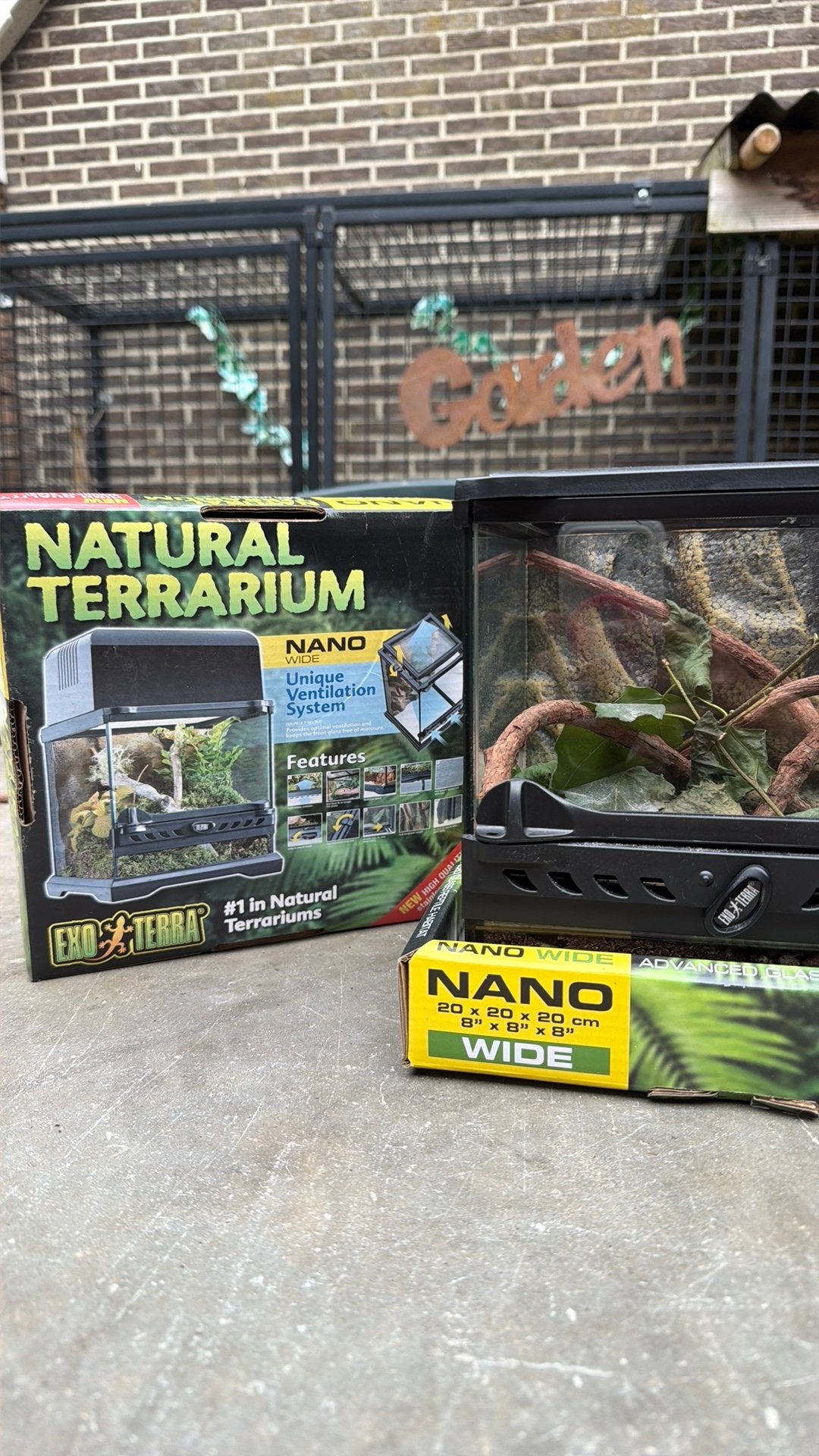Exo Terra mini terrarium met bon, Ophalen