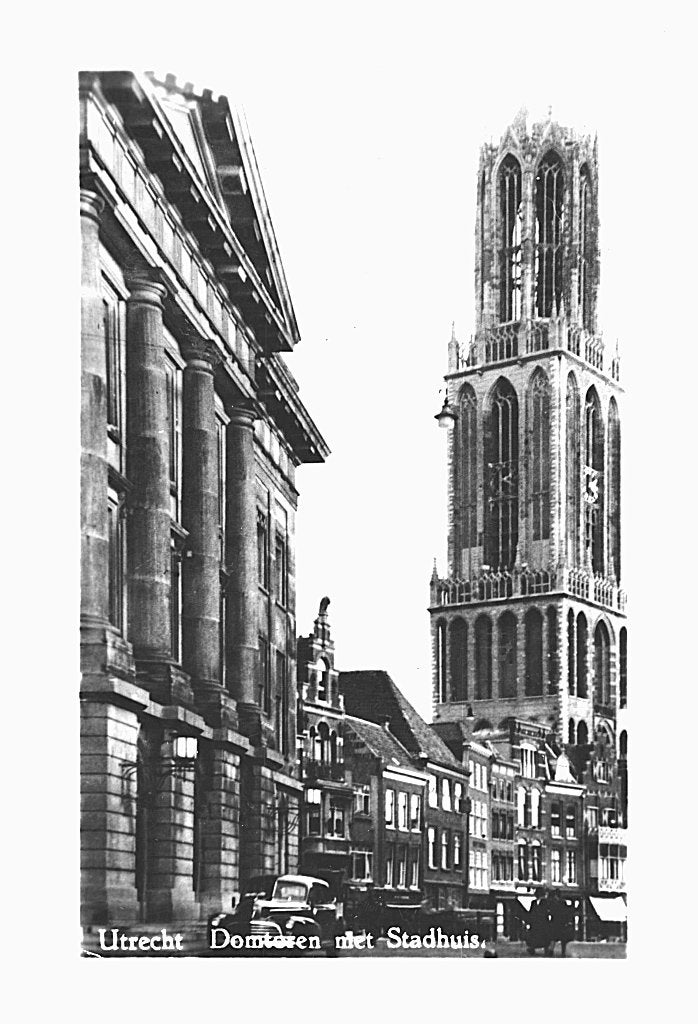 968564	Utrecht	Domtoren	Stadhuis	jr 50	Postzegel afgeweekt, Ophalen of Verzenden, 1940 tot 1960, Gelopen, Utrecht