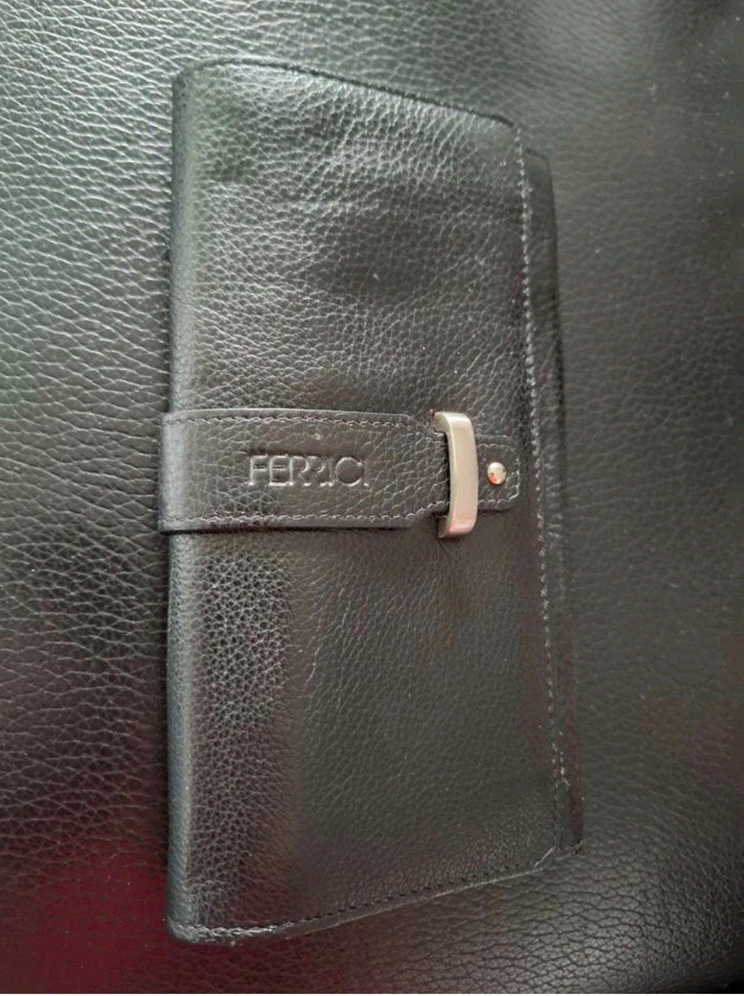Ferrici portemonnee van echt leer, zo goed als nieuw., Sieraden, Tassen en Uiterlijk, Overige merken, Zwart, Ophalen of Verzenden
