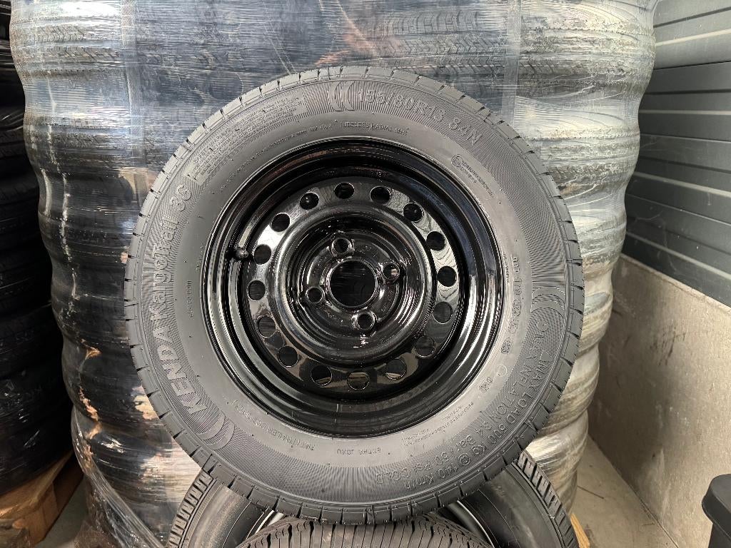 Aanhangerwiel 155/80 R13 | zwarte velg | Nieuw, Ophalen of Verzenden, Nieuw