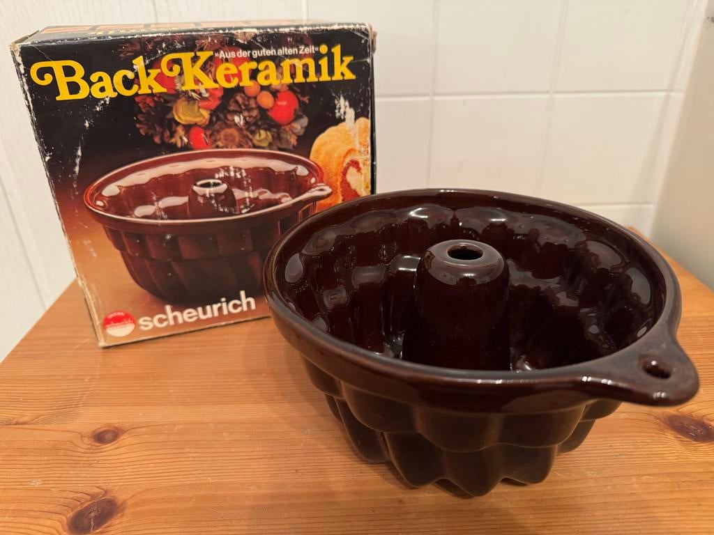 Vintage Scheurich keramische puddingvorm - Als nieuw, Ophalen of Verzenden