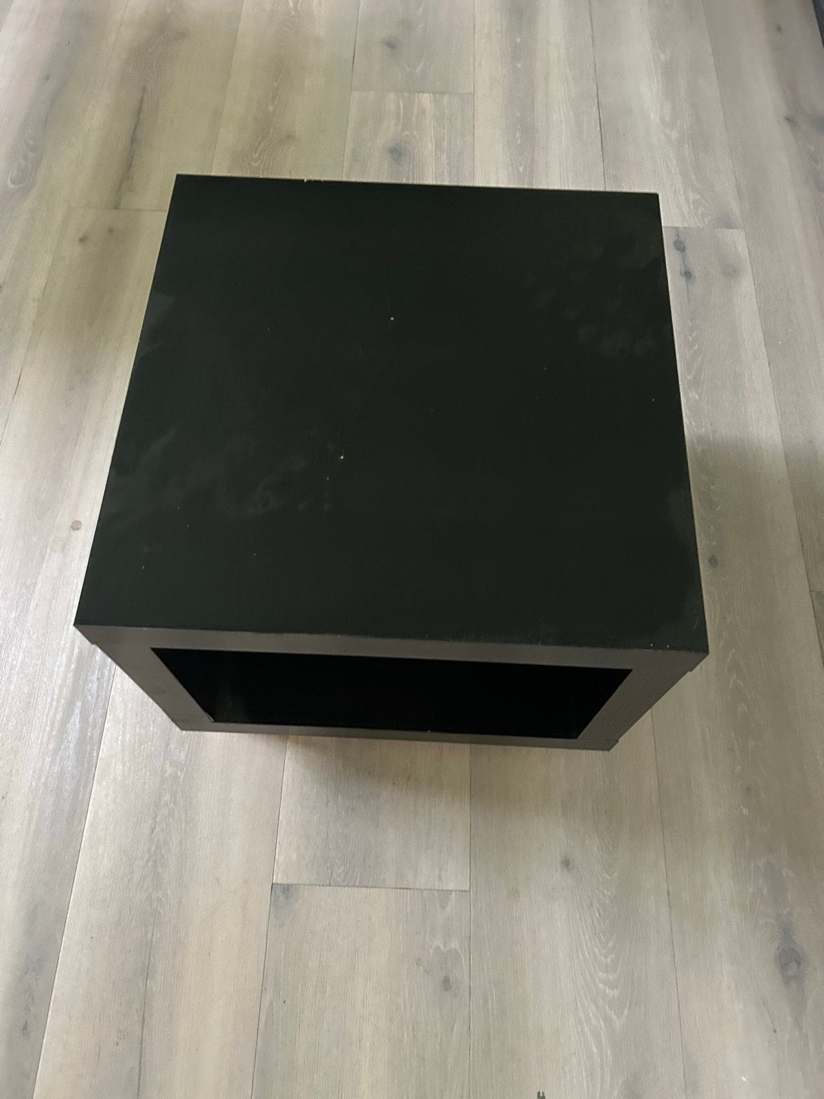 Zwart tv-meubel op wieltjes, Huis en Inrichting, Ophalen, Minder dan 50 cm, Gebruikt, Minder dan 100 cm