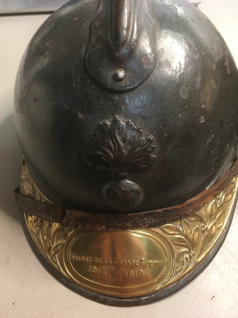 Originele franse infantrie helm uit wo1 adrian helm, Ophalen of Verzenden, Landmacht, Overige gebieden, Helm of Baret