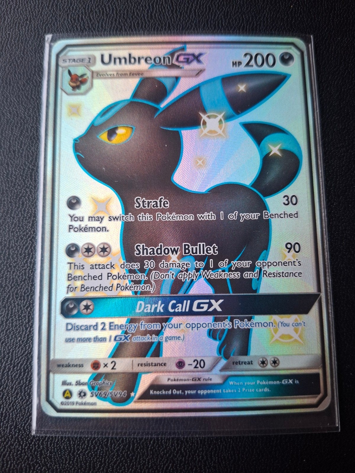 Umbreon GX SV69/SV94, Hobby en Vrije tijd, Verzamelkaartspellen | Pokémon, Ophalen of Verzenden, Zo goed als nieuw, Losse kaart