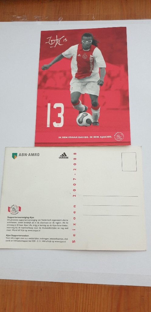 3075 ajax 2007-2008 edgar davids, Verzenden, 1980 tot heden