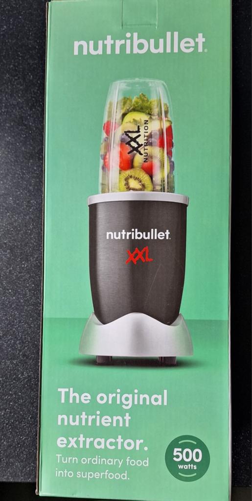 Nieuwe Nutribullet XXL 500 Watt blender, Ophalen of Verzenden, Nieuw, Blender