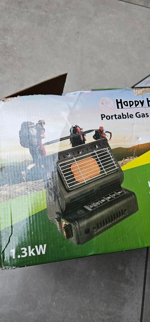 Draagbare gaskachel 1.3kW - Ideaal voor buiten, Ophalen of Verzenden, Zo goed als nieuw