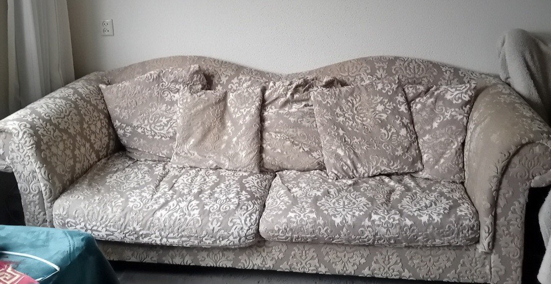 Bankstel, Huis en Inrichting, Banken | Bankstellen, Ophalen, Gebruikt, 75 tot 100 cm, Stof